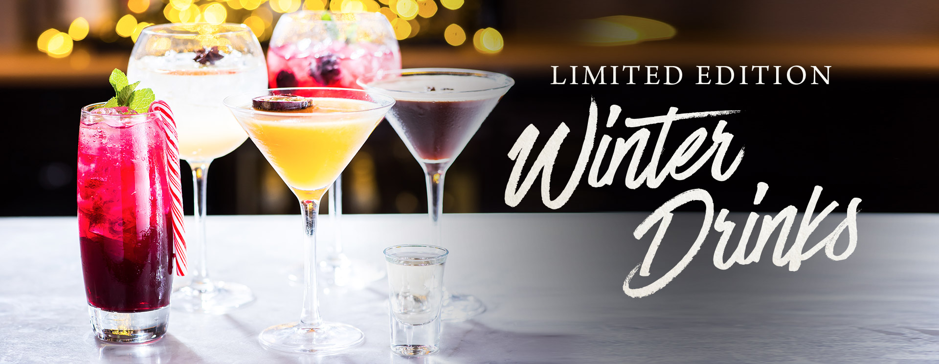 Winter cocktails and long drinks at The Black Horse