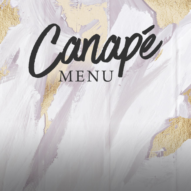 Canapé menu at The Black Horse